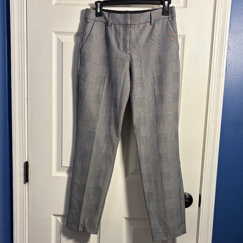 Express Columnist Ankle Midrise Stretch Checker Pant Size 4 - Picture 2 of 9